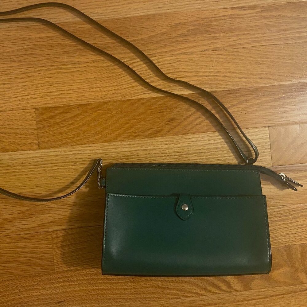 Lodis Audrey Vicky Convertible Crossbody RFID Ivy Green Leather